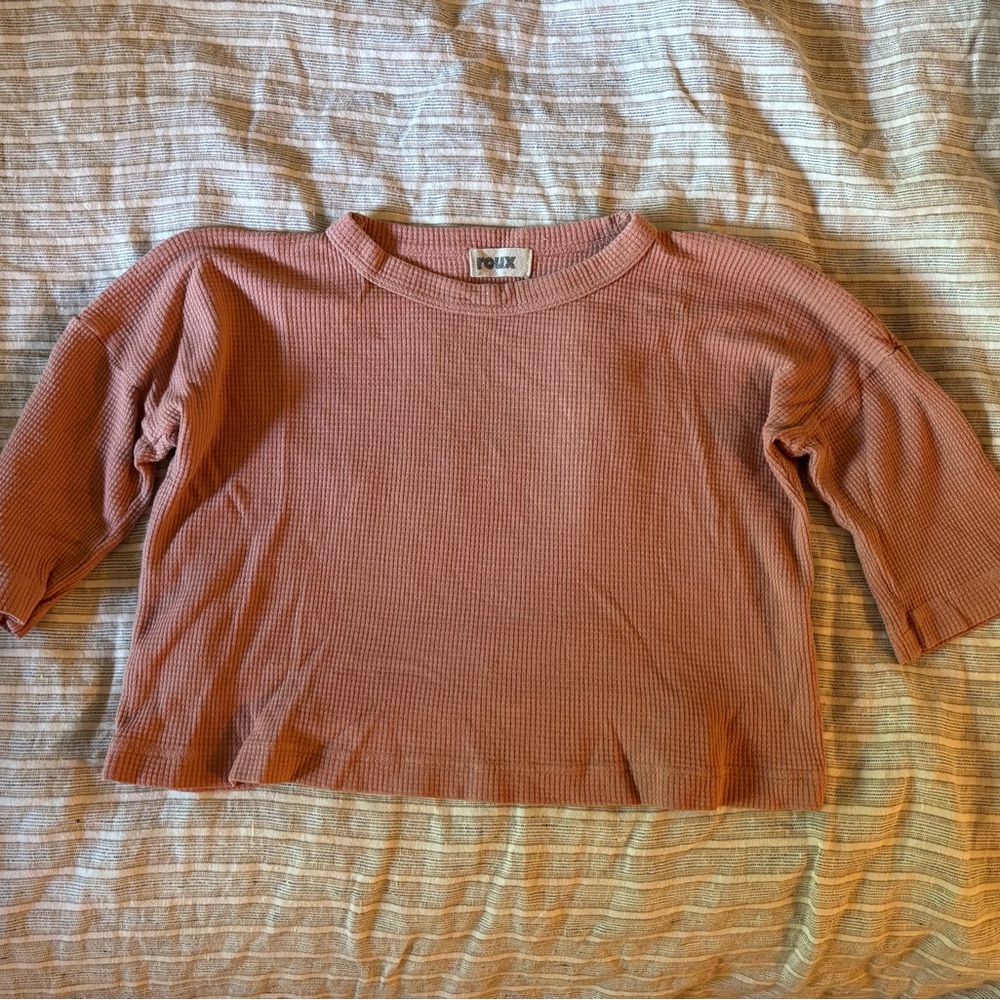 Ribbed Pink Cotton Top
